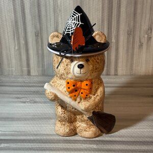 Viral Tik Tok Creepy Critters 11” Halloween Teddy Bear Witch Cookie Jar - New